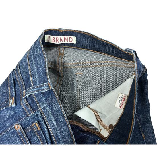 J Brand Jeans Size 25 Low Rise Pencil Leg Dark Fashion Wash 32" Inseam - Picture 3 of 9